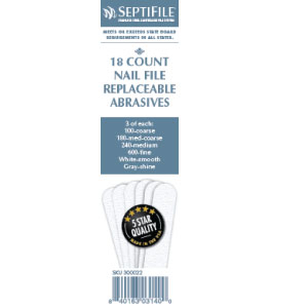 Backscratchers Septifile Assorted Grits
